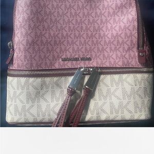 Michael Kors Mauve and Beige Women's Backpack
